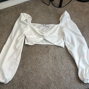 White princess polly long sleeve top